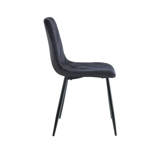 Krzesło tapicerowane czarny nogi czarny K6-FX 2